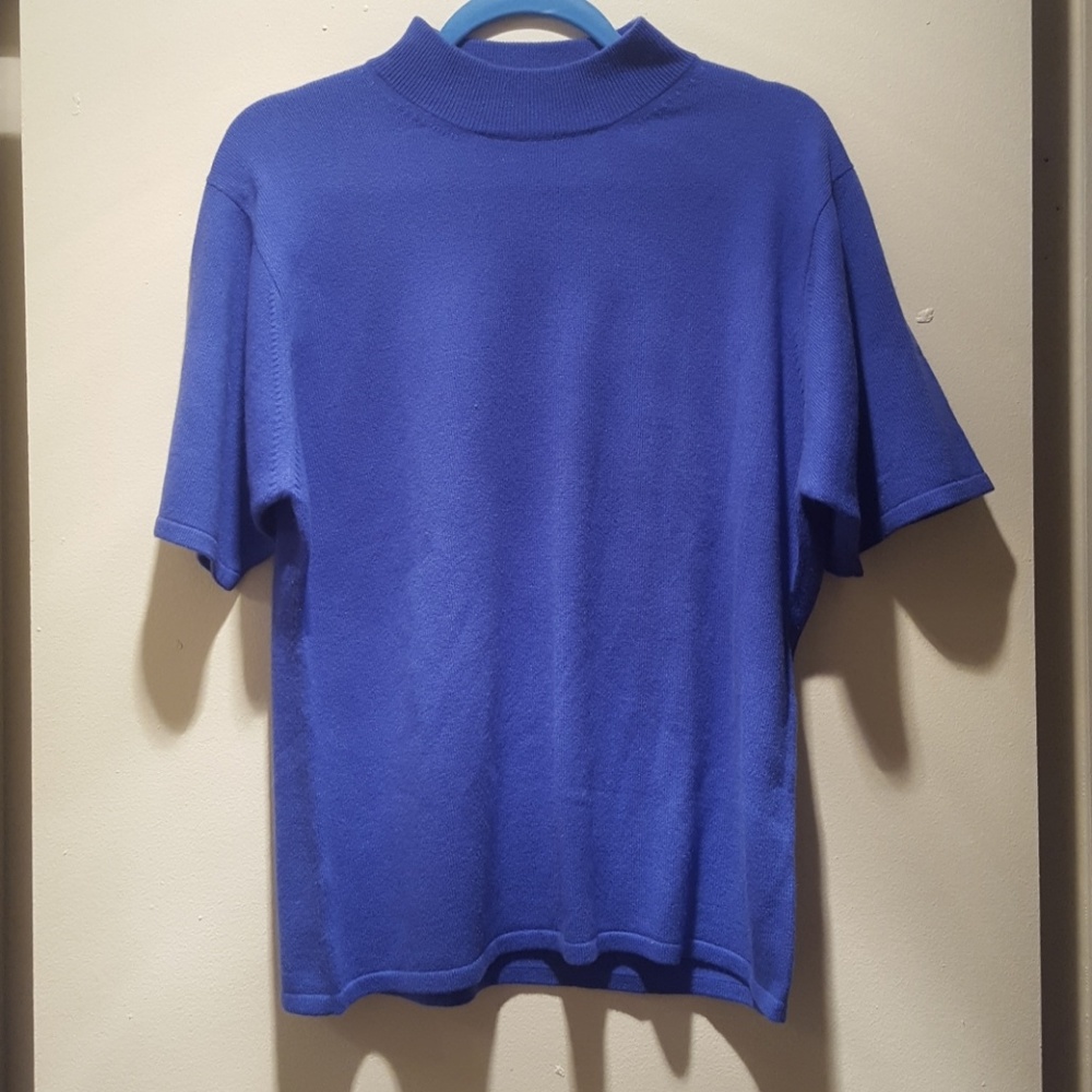 Royal blue cashmere shirt